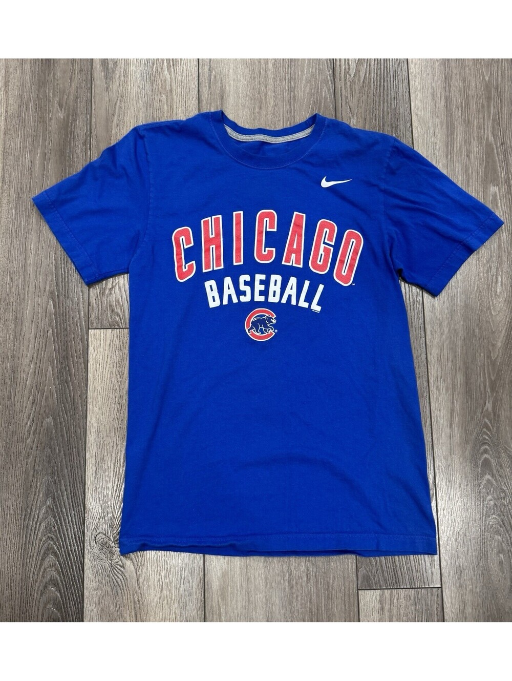 Chicago Cubs Nike Men's Small Blue October Baseball Graphic Short Sleeve Tee